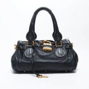 Chloe Paddington Padlock Key Handbag Black